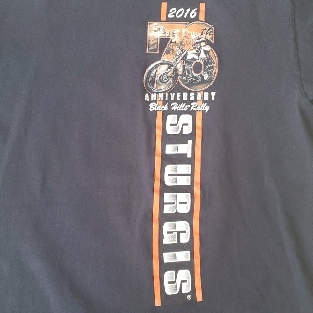 2016 Sturgis Black Hills Rally Tshirt Sz Lrg - Picture 4 of 5